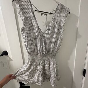 blue life navy and White Patterned dress